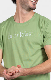 Pyjama court Pyjaméricain Homme Kiwi Bleu et Vert 2