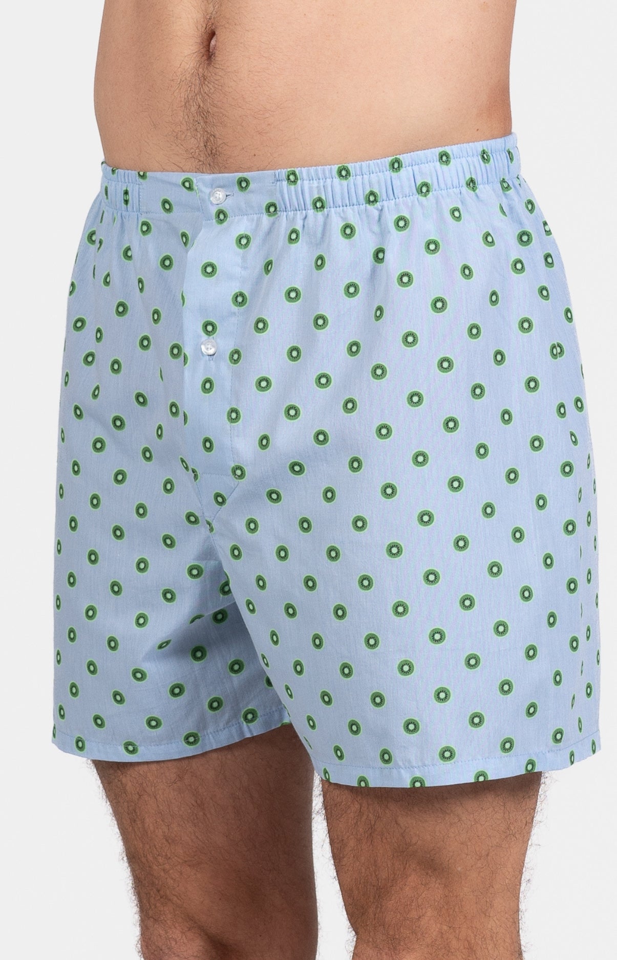 Pyjama court Pyjaméricain Homme Kiwi Bleu et Vert 4