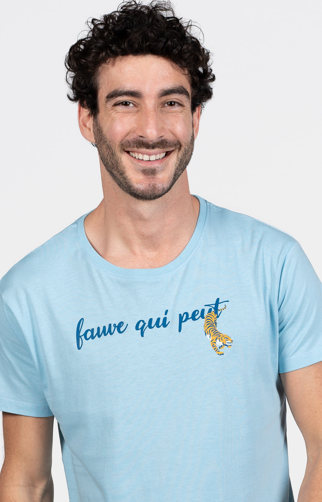 Pyjama court Pyjaméricain Homme Lanae Bleu et Jaune 2
