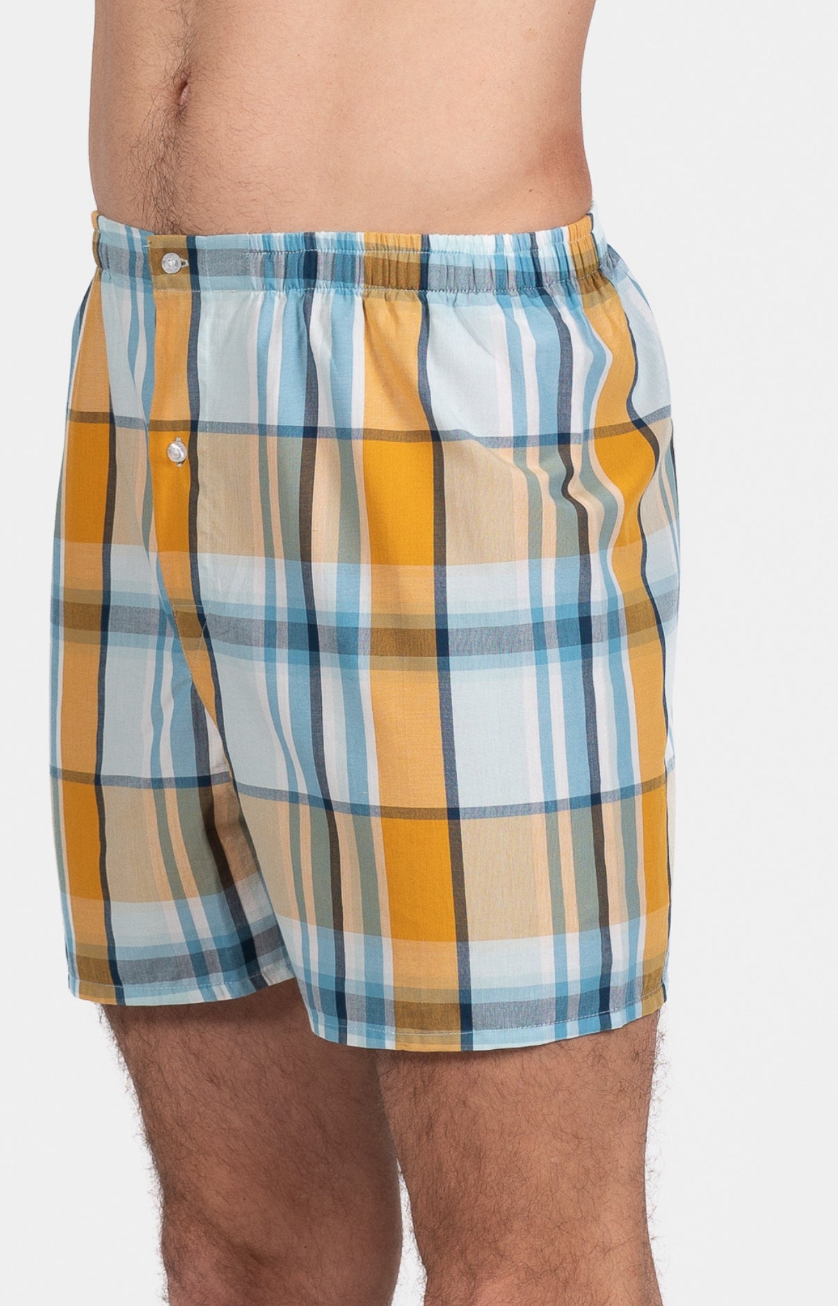 Pyjama court Pyjaméricain Homme Lanae Bleu et Jaune 4