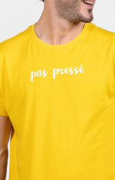 Pyjama court Pyjaméricain Homme Lemon Bleu et Jaune 2