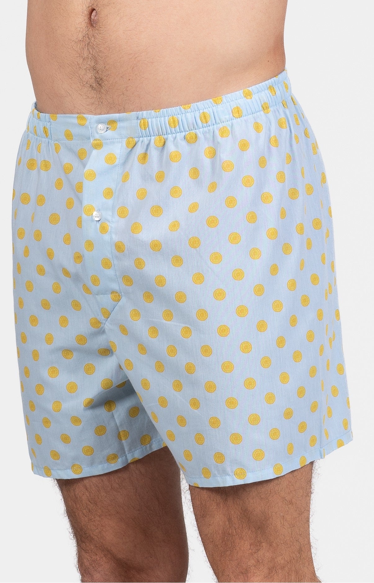 Pyjama court Pyjaméricain Homme Lemon Bleu et Jaune 4