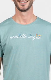 Pyjama court Pyjaméricain Homme Vichy Bleu et Vert 2
