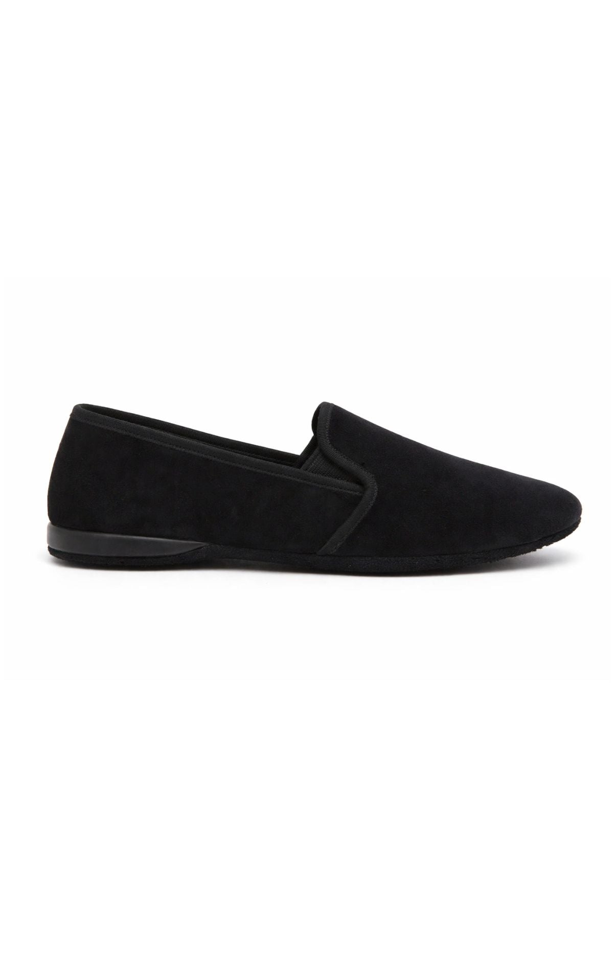 Chaussons Homme Velours Tradi Noir 2