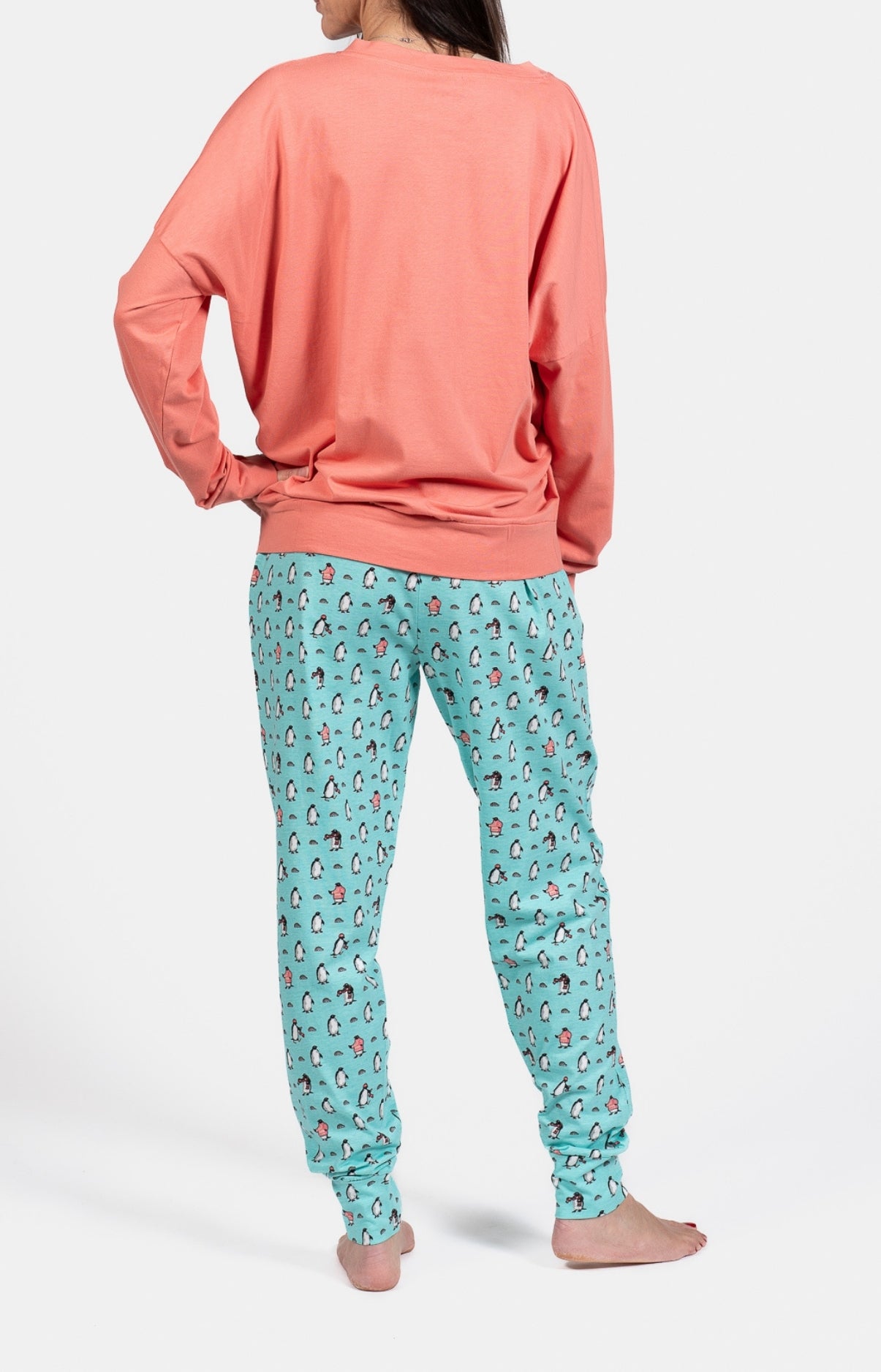 Pyjama long Enfant Frileuse Bleu et Rose 5