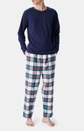 Pyjama marine logan tartan Homme 7