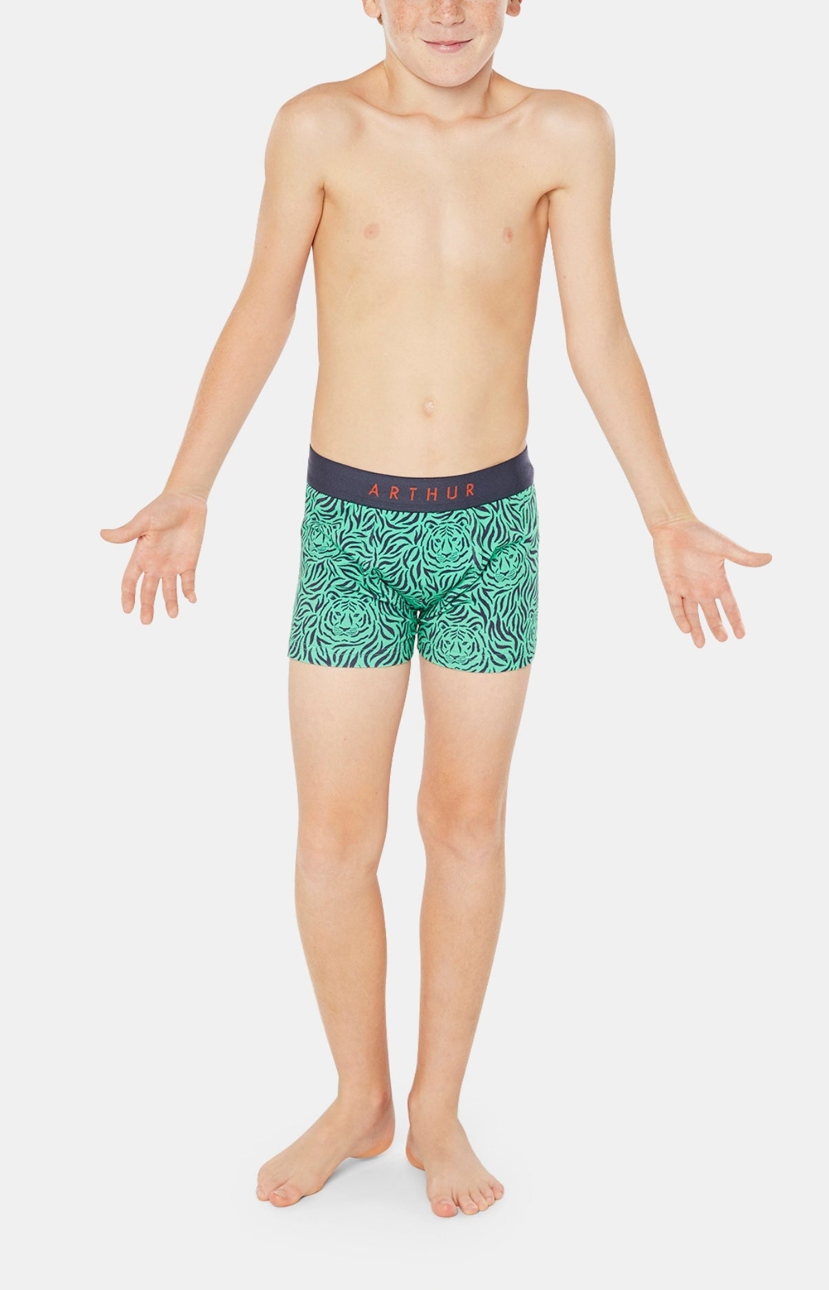 Boxer Enfant Tigre l Sous vetements Enfant Arthur