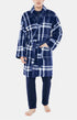 Robe de chambre Homme Polaire Big Carreaux Marine 1