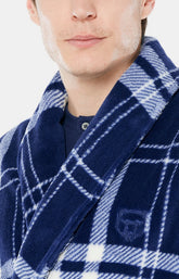 Robe de chambre Homme Polaire Big Carreaux Marine 4