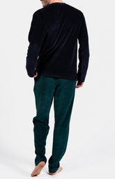 Pyjama long Femme Cycliste Vert et Marine 6