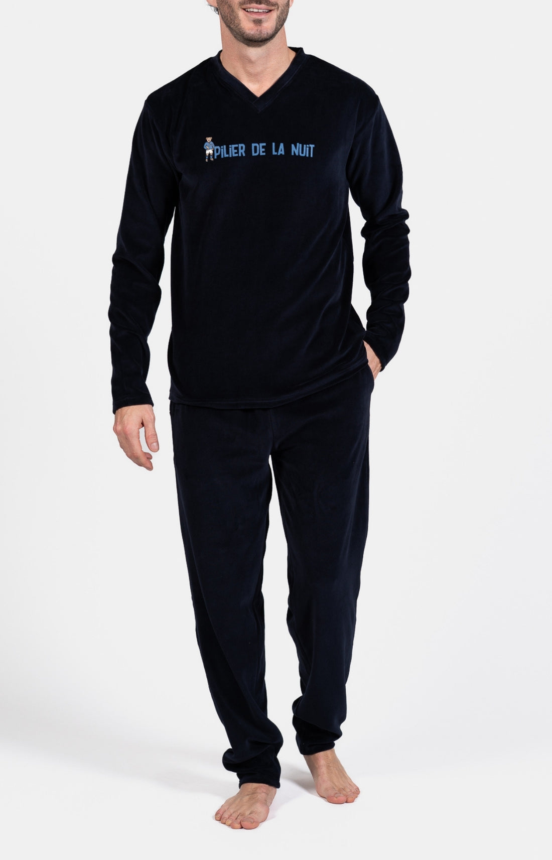 Pyjama long Femme Pilier de la nuit Noir 1