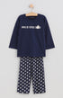 Pyjama long enfant mixte halloween fantôme bleu marine 1