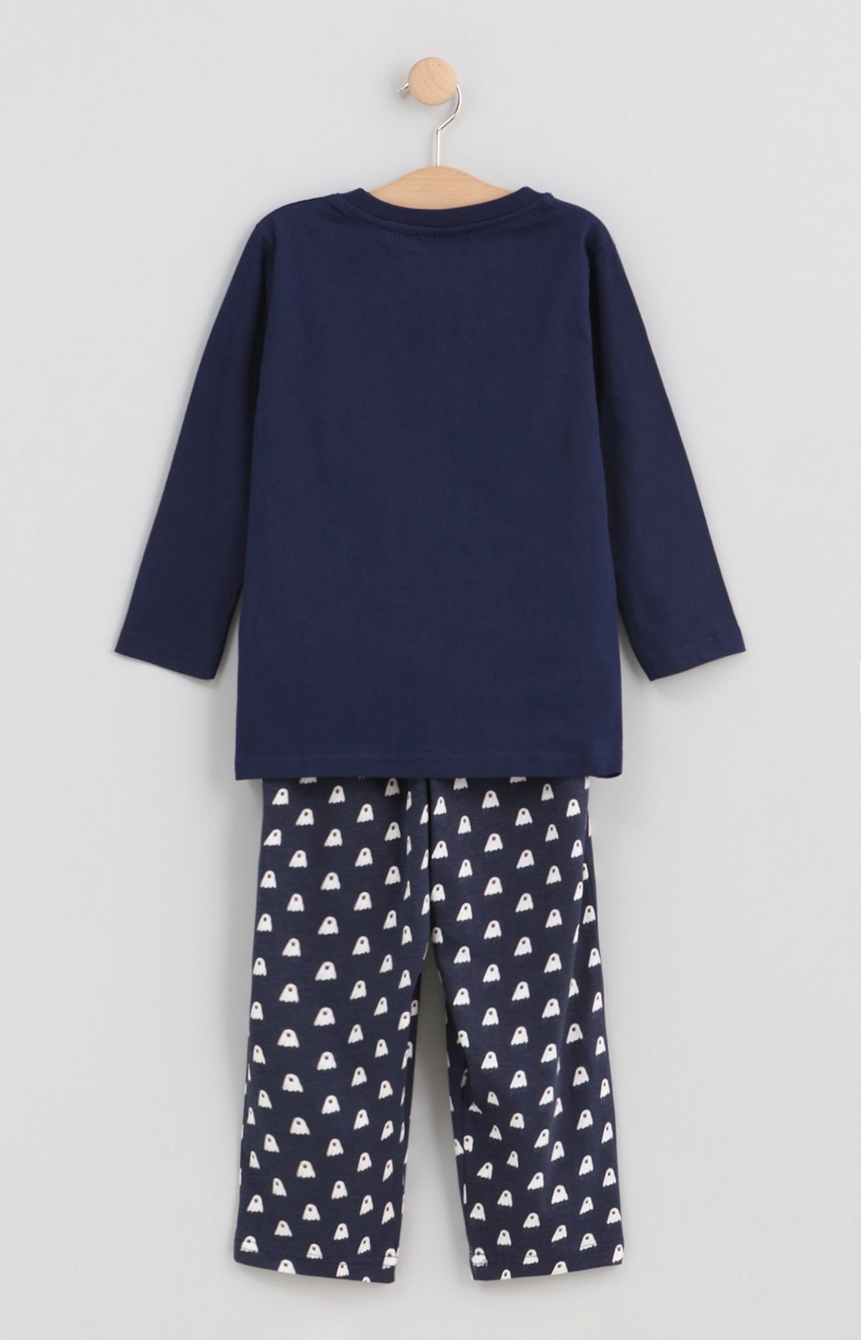 Pyjama long enfant mixte halloween fantôme bleu marine 3