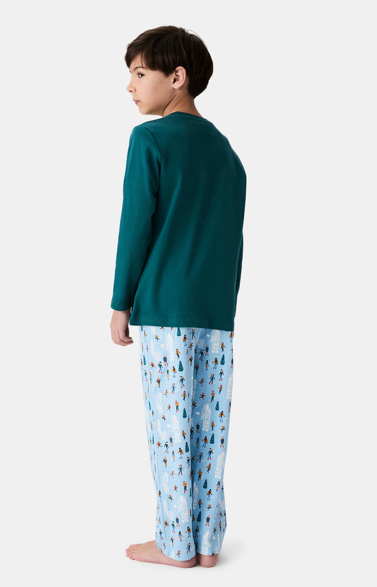 Pyjama enfant mixte noël patin à glace 6