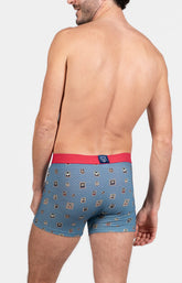 Boxer Homme Cadre Rouge et Bleu 4