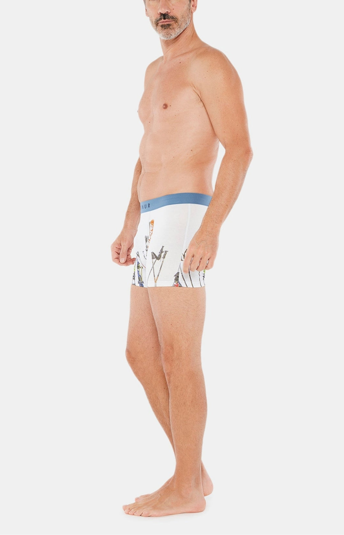 Boxer Homme Ski Blanc et Ivoire 2