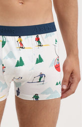 Boxer homme ski montagne blanc 1