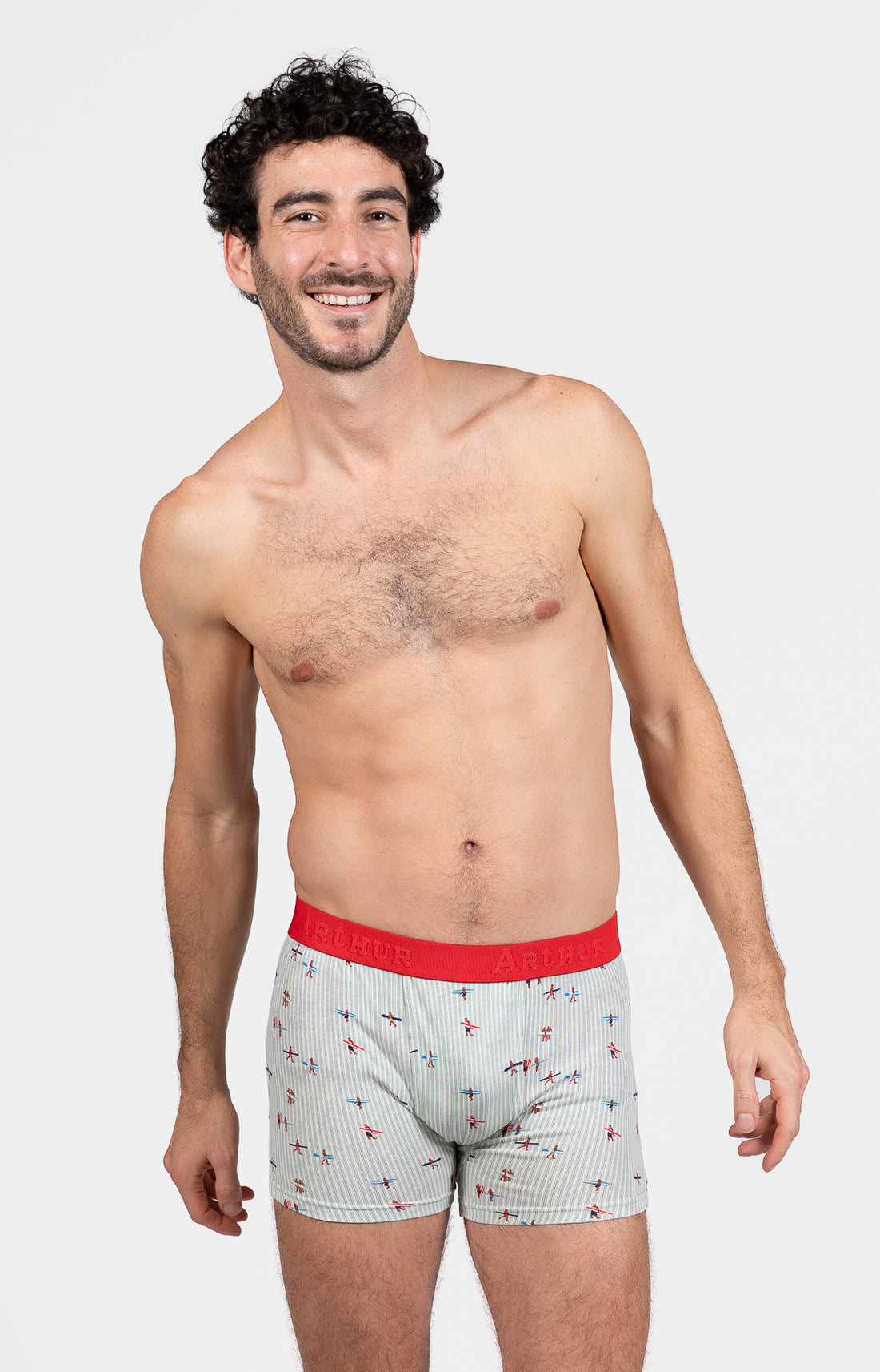 Boxer Homme Surf Vert et Rouge 6