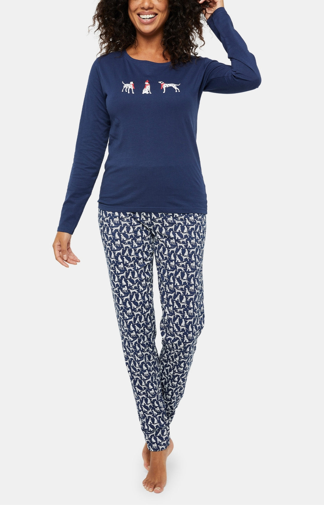 Pyjama long Femme Dalmatien Rose 6