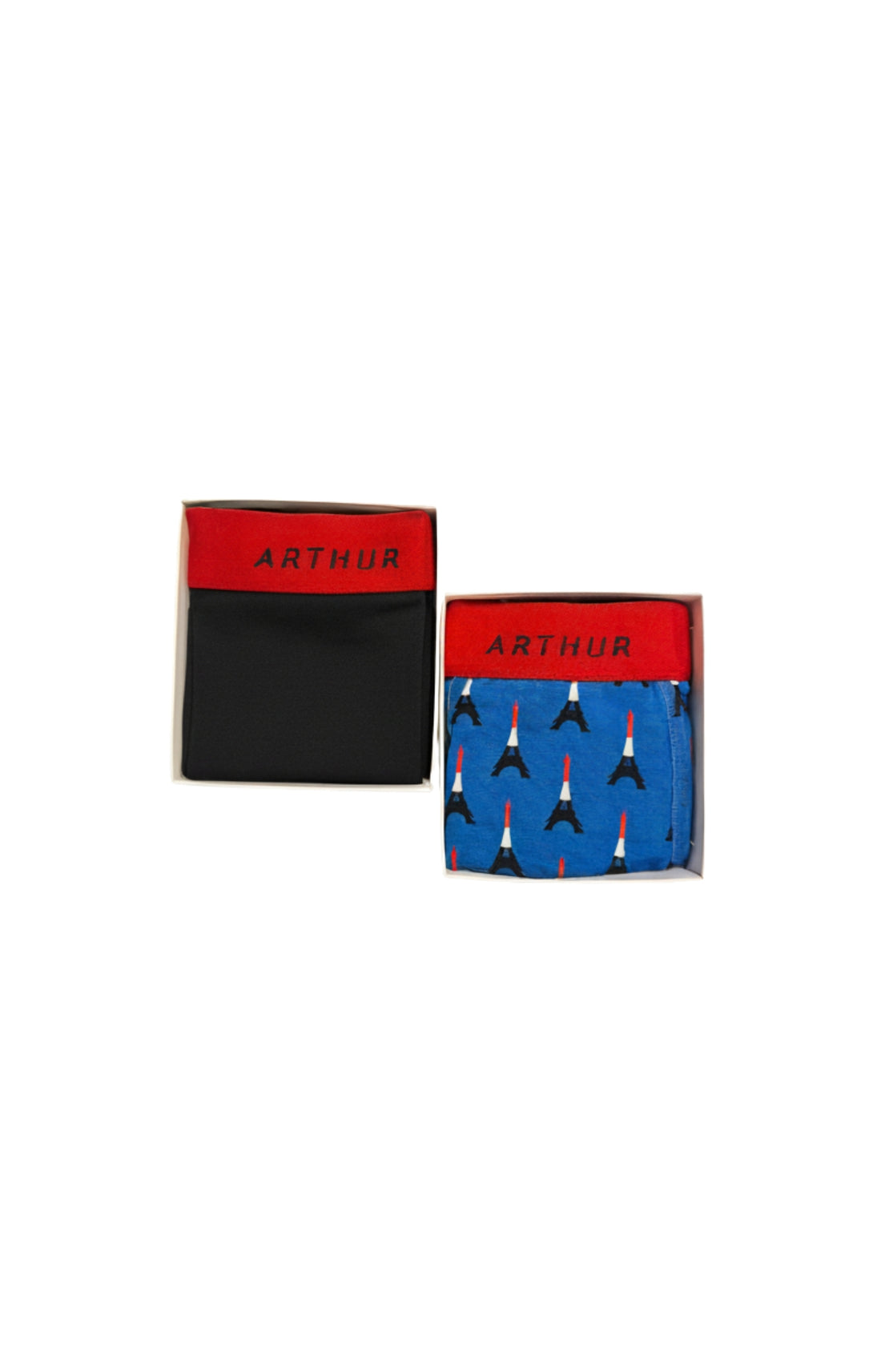 Lot de boxers homme uni noir et bleu Paris _2