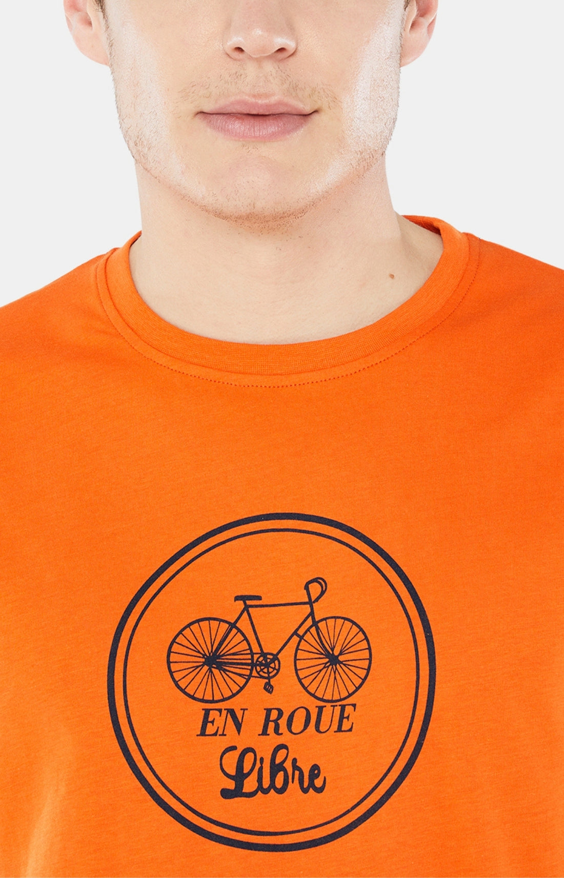 Pyjashort Homme Cycliste Marine et Orange 2