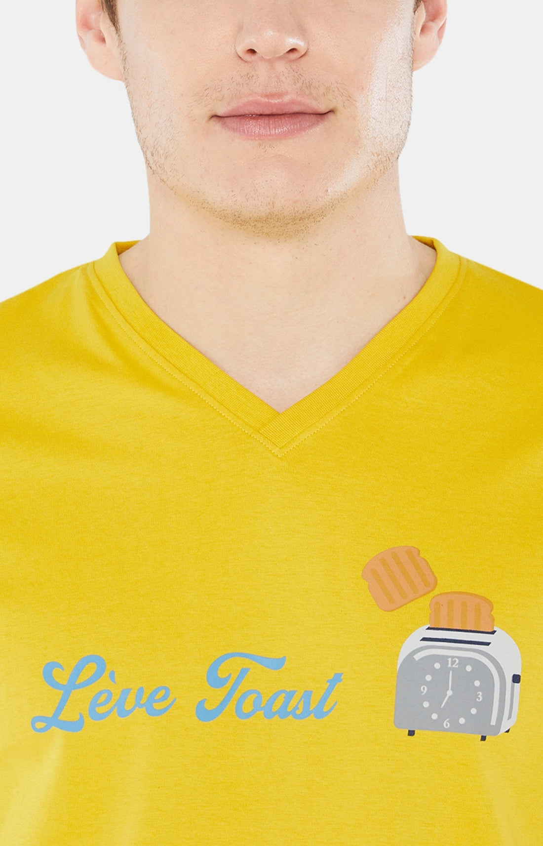 Pyjashort Homme Toast Bleu et Jaune 2