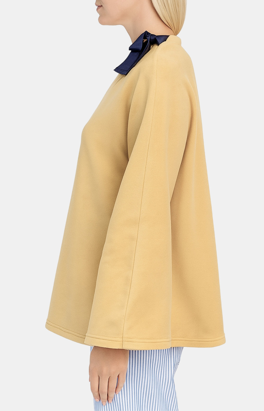 Poncho femme uni camel 2