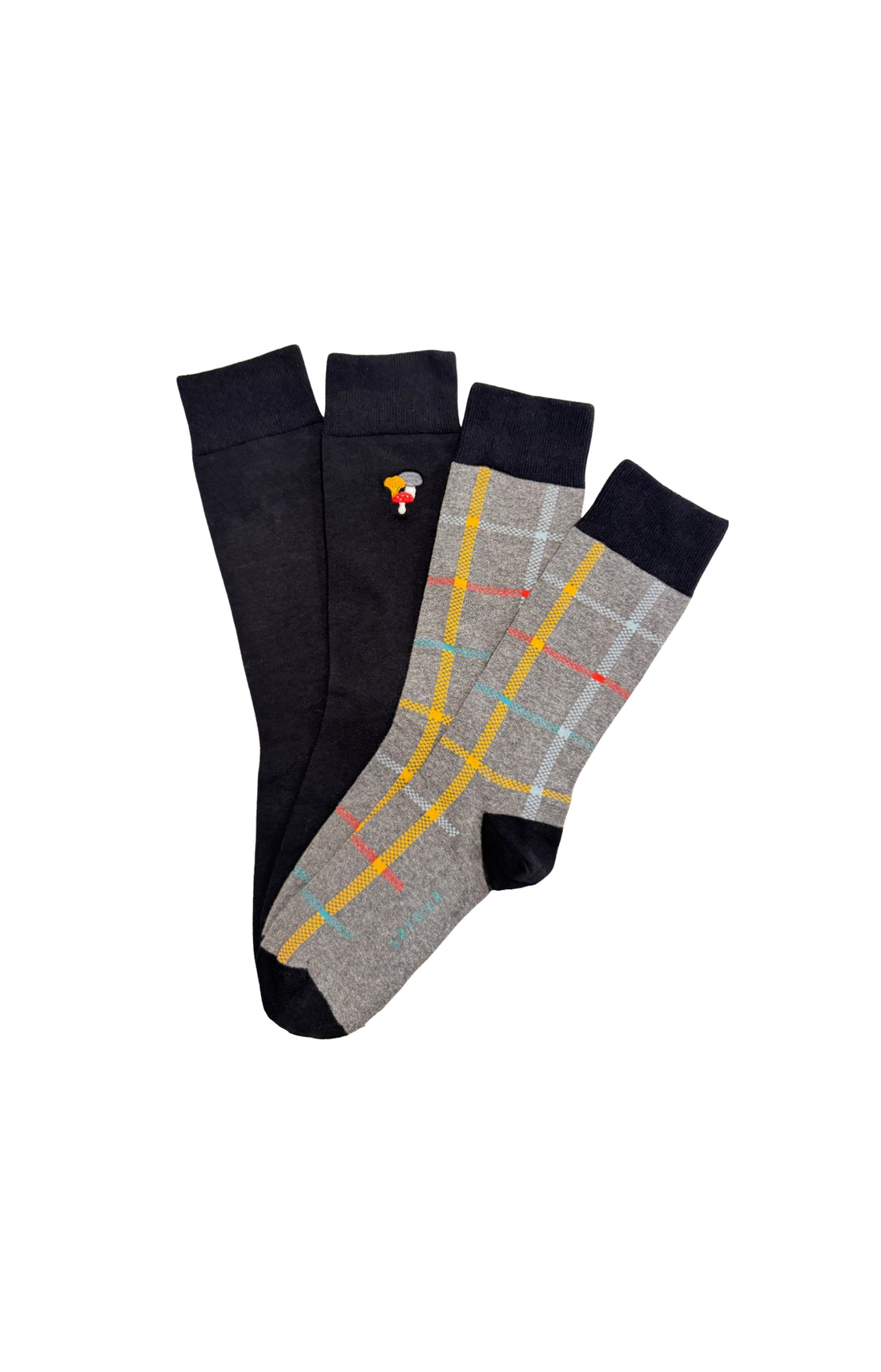 Lot de chaussettes Homme champignons gris 1