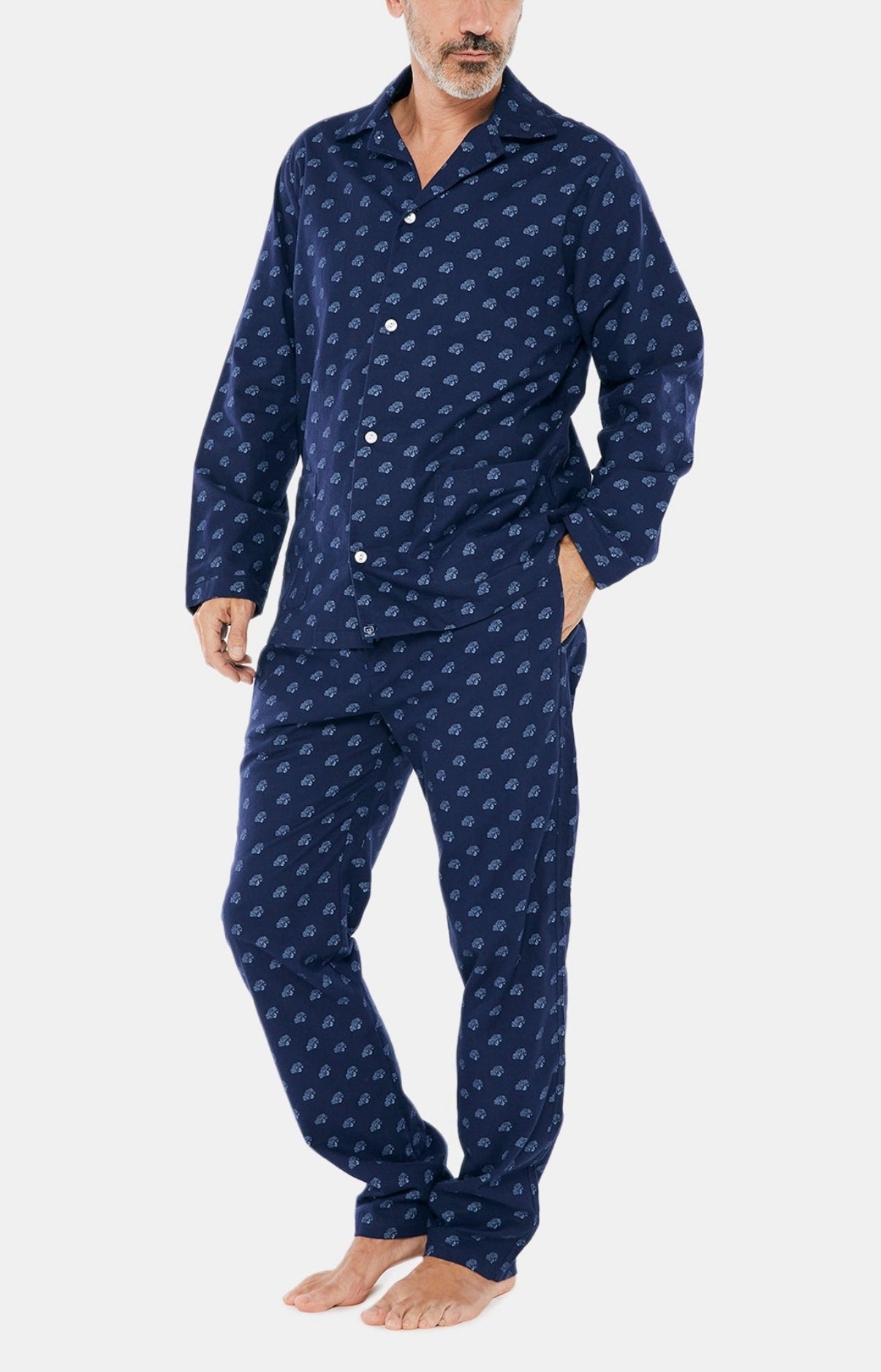 Pyjama long boutonné Homme 2CV Marine 6
