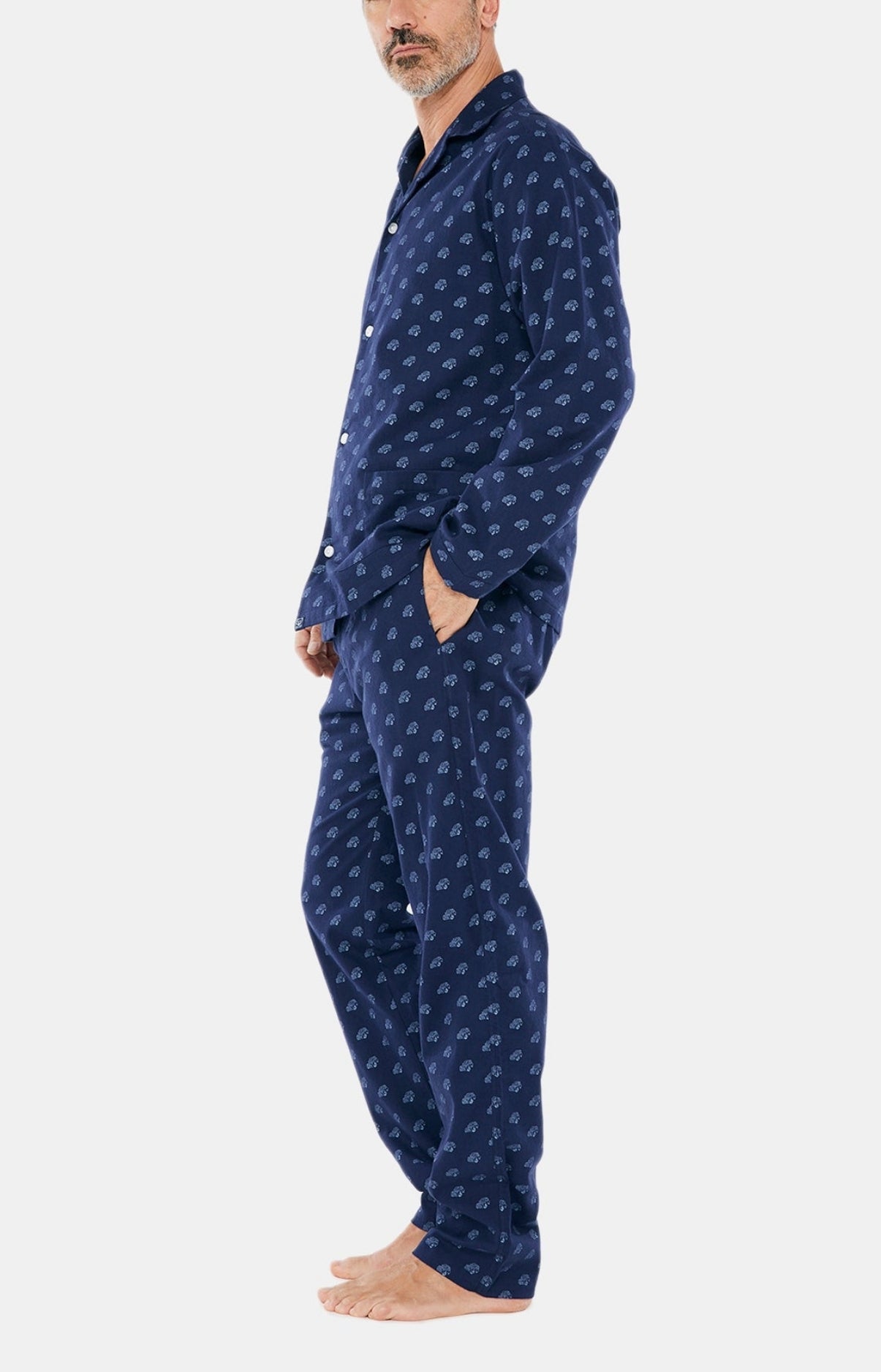 Pyjama long boutonné Homme 2CV Marine 10