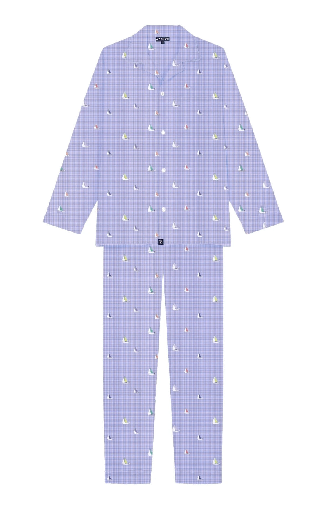 Pyjama long boutonné Homme Boat Bleu 3