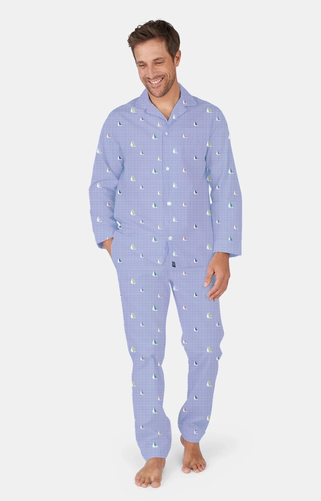 Pyjama long boutonné Homme Boat Bleu 1