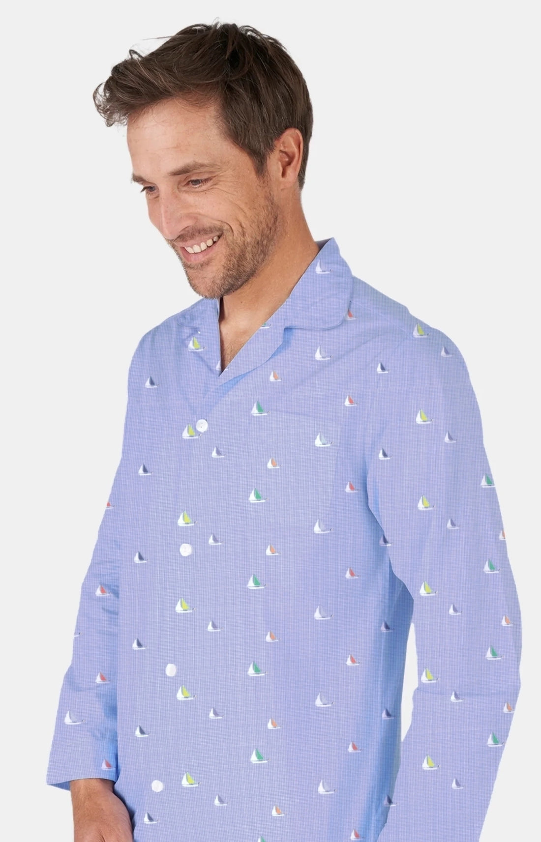 Pyjama long boutonné Homme Boat Bleu 2