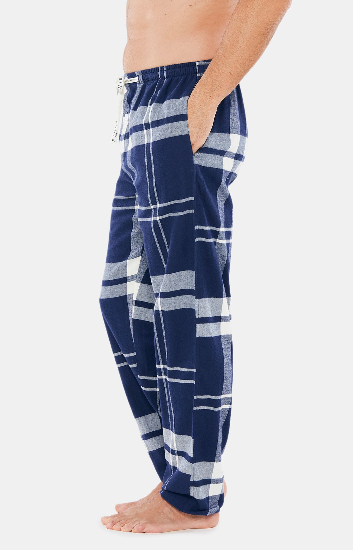 Pyjama long boutonné Homme Big Carreaux Marine 9
