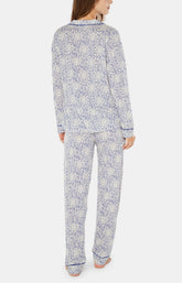 Pyjama long boutonné Femme Tigre Bleu 4
