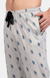 Pyjama long Homme Night clubber Gris et Noir 4