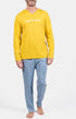 Pyjama long Homme Ivresse des sommeils Bleu et Jaune 1