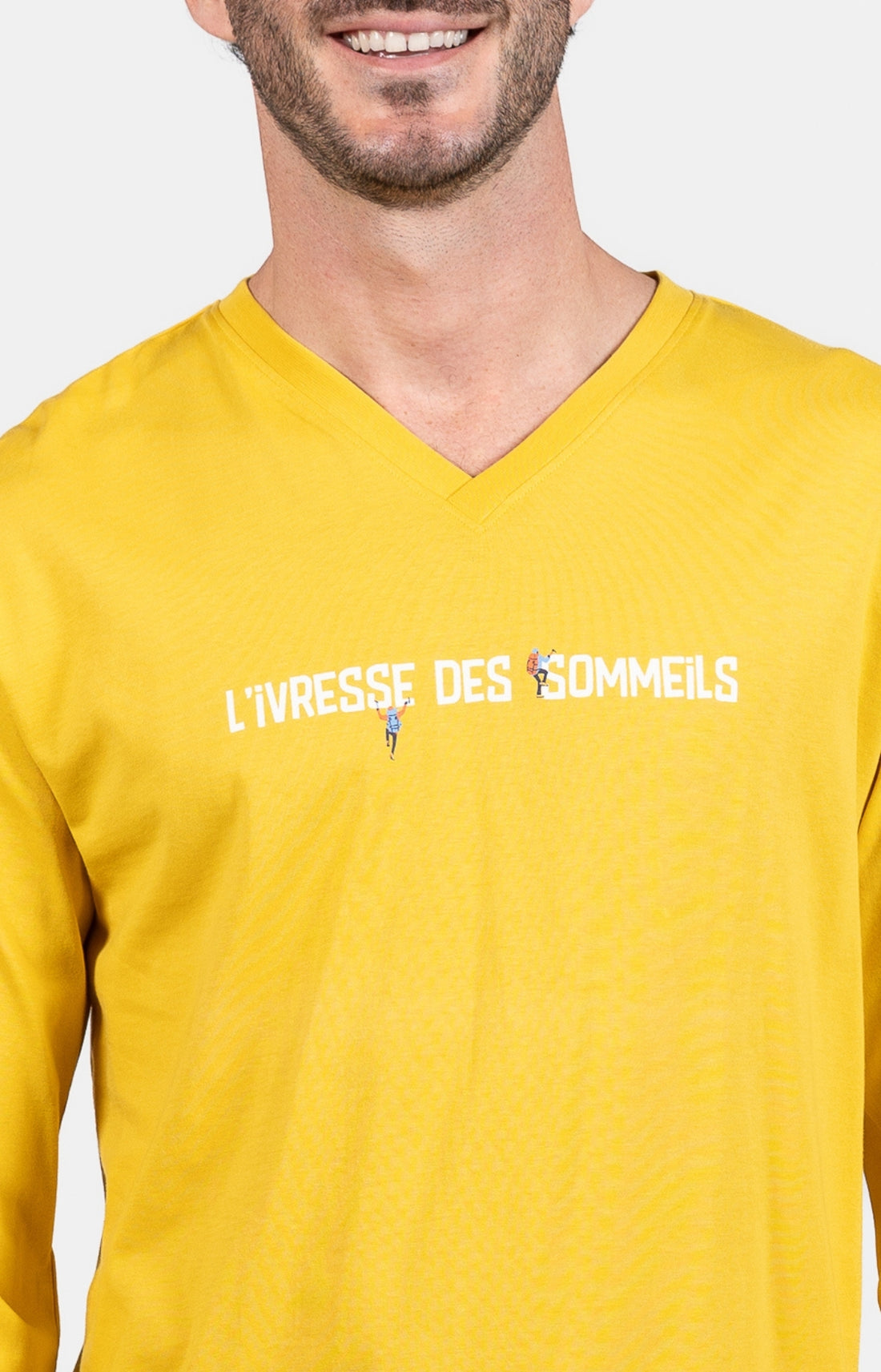 Pyjama long Homme Ivresse des sommeils Bleu et Jaune 2