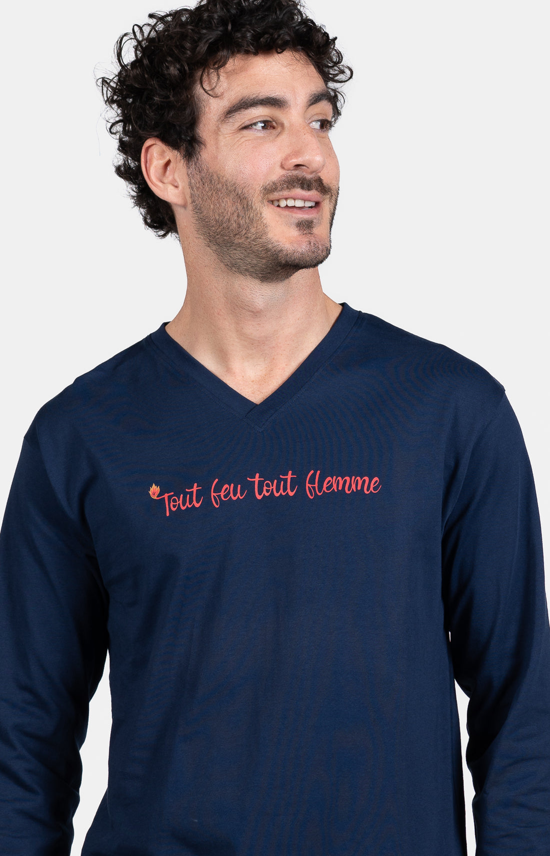 Pyjama long Homme Pompier Bleu 2