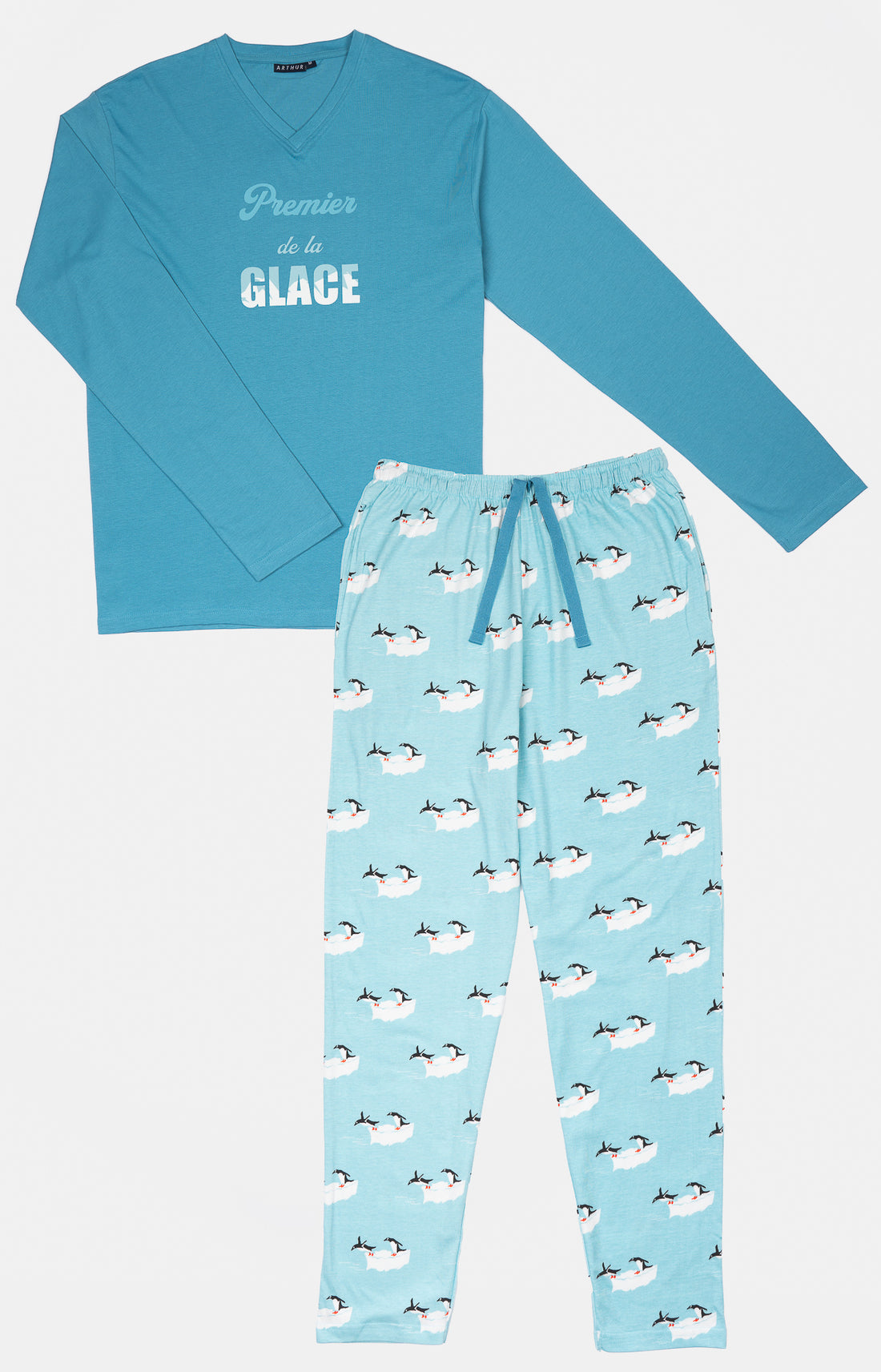 Pyjama long Homme Premier de la glace Bleu 3