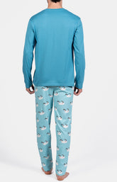 Pyjama long Homme Premier de la glace Bleu 6