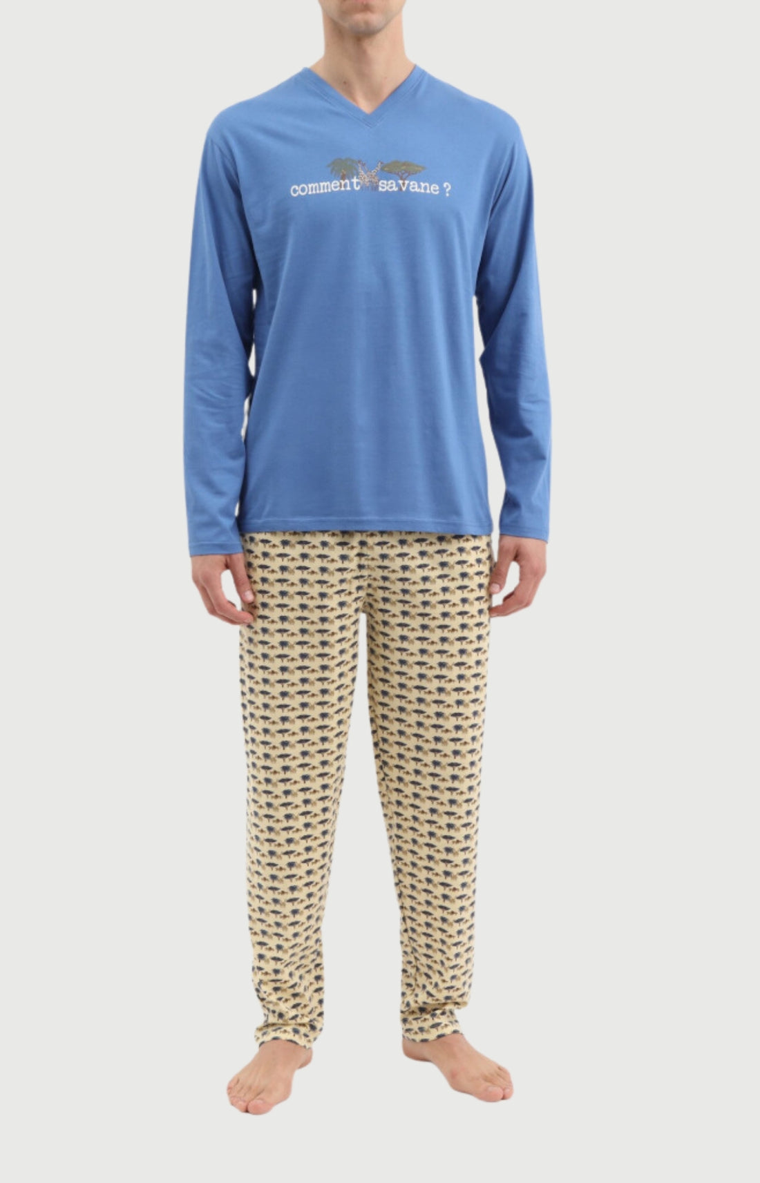 Pyjama Homme Comment savane ?en jersey de coton 1