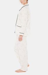 Pyjama long boutonné Femme Chat Beauté Rose 2