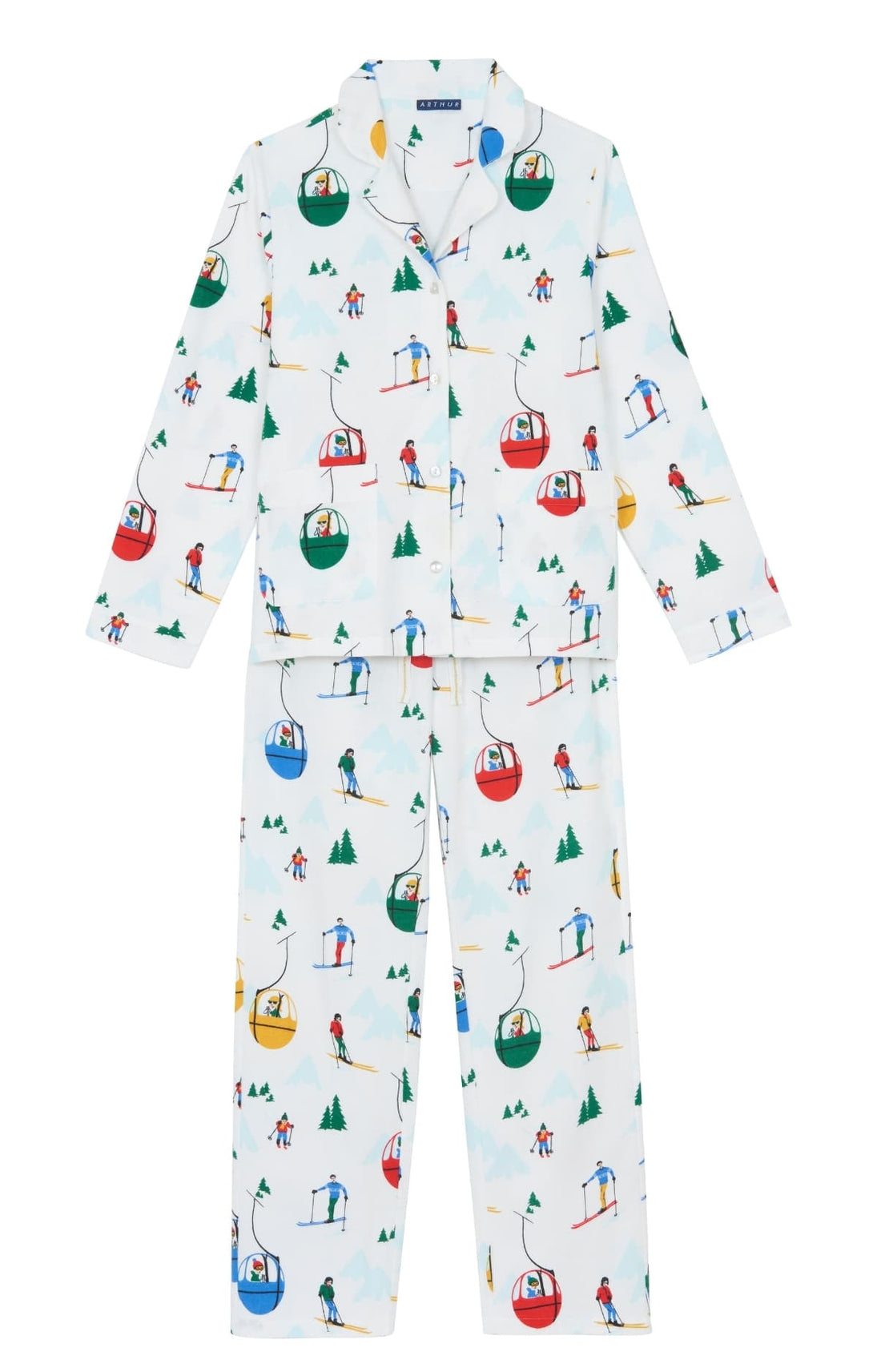 Pyjama boutonné Femme Mont Pyjama Blanc 3