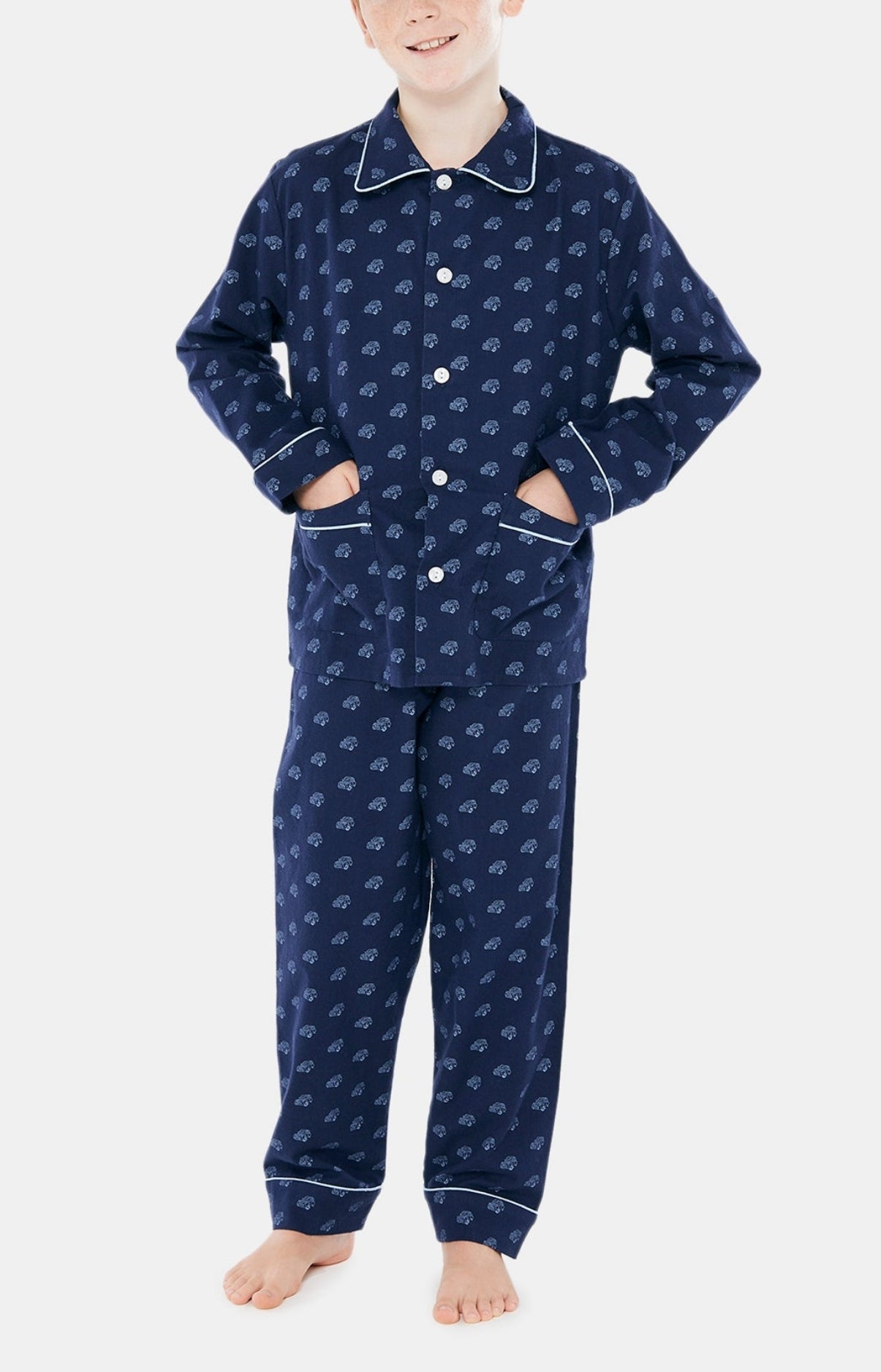 Pyjama long Enfant boutonné 2CV Marine 1