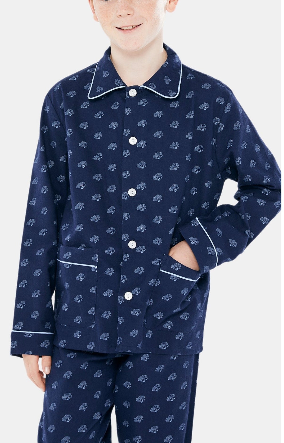 Pyjama long Enfant boutonné 2CV Marine 2