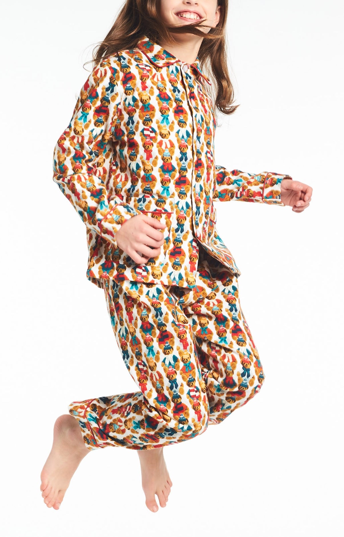 Pyjama Enfant Long Teddy - Marron
