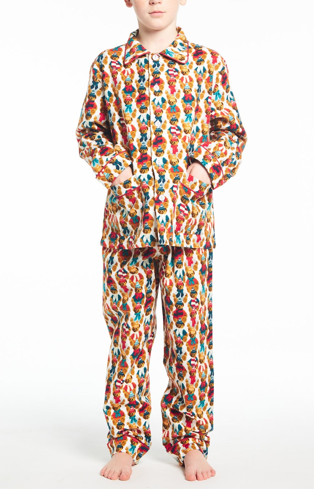 Pyjama Enfant Long Teddy - Marron