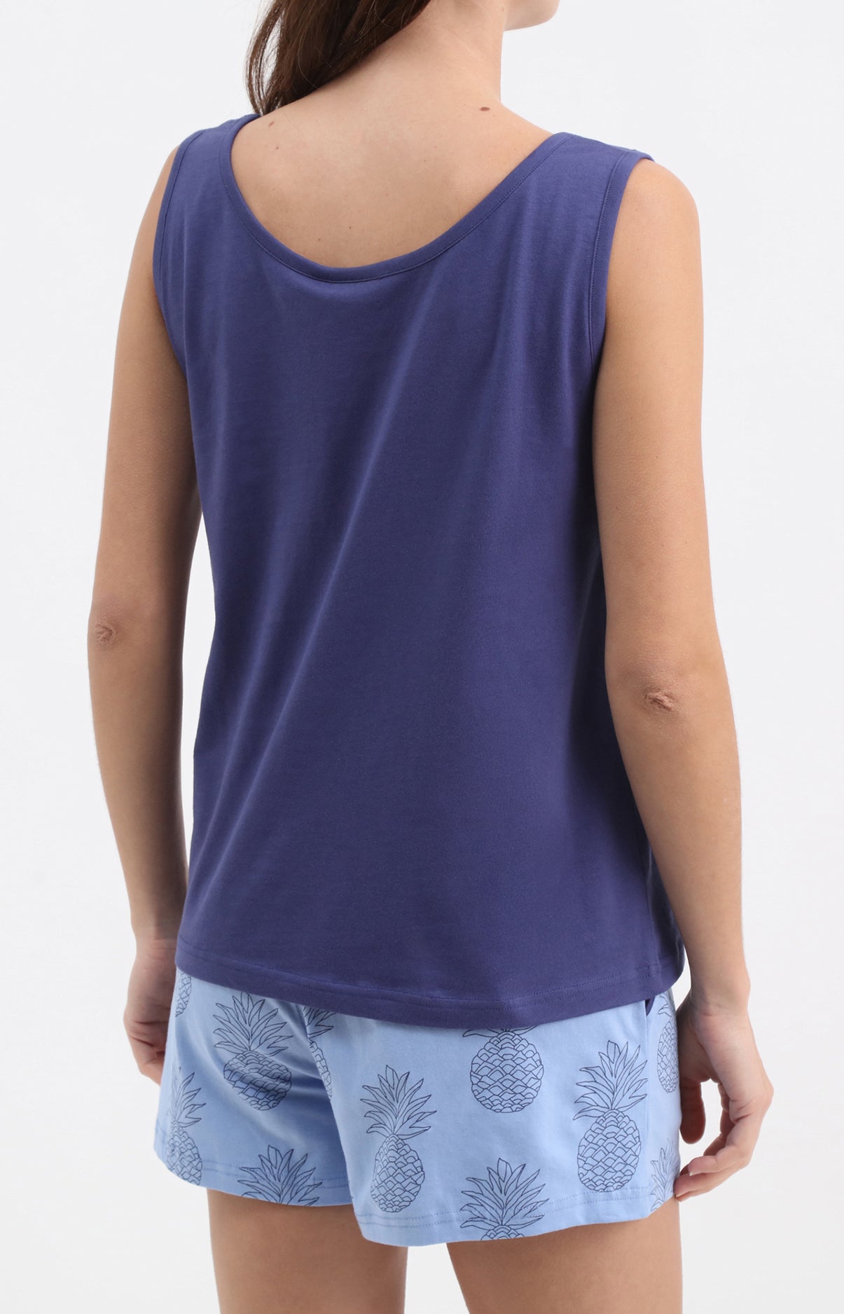 Pyjama Femme Pineapple Imprimé ananas bleus 4