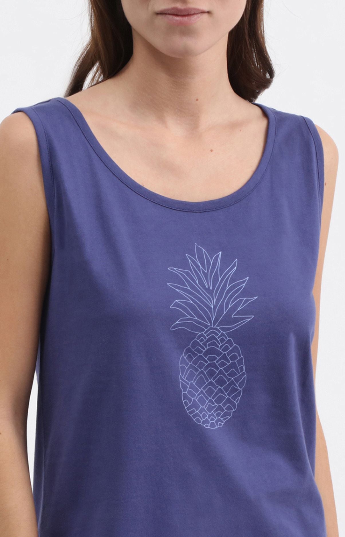 Pyjama Femme Pineapple Imprimé ananas bleus 2